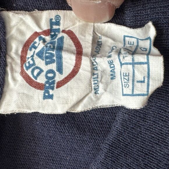 2012 Popeye I Didn’t Slap You I High Fived Your Face Graphic T-Shirt L Navy - Picture 5 of 8